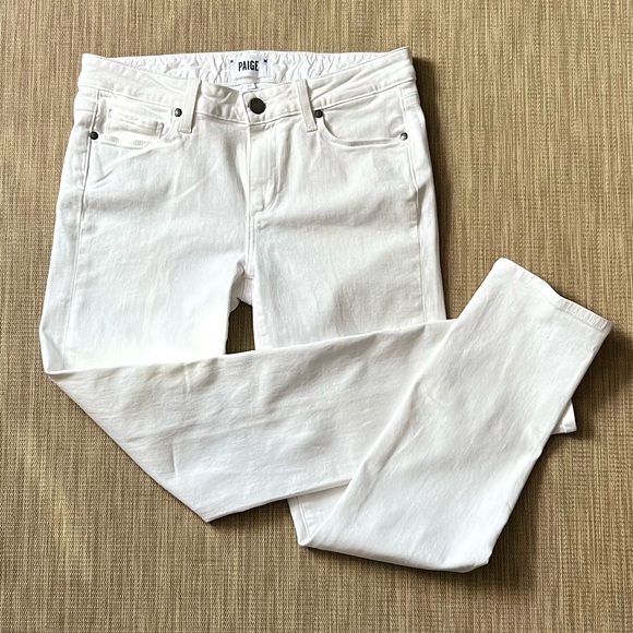 PAIGE Skyline Ankle Peg Jeans White Size 30 Good Condition - Picture 3 of 15